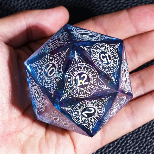 Galaxy Twelve Constellations 55mm D20 dice