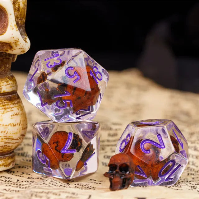 Skull head dice set