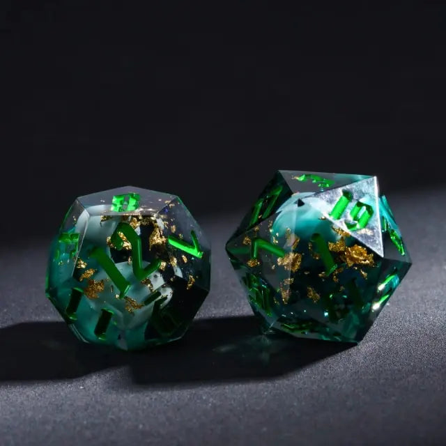 Sharp edge dice Groen