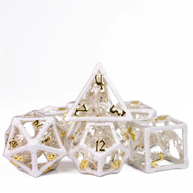 Hollow Metal dice set DRAGON