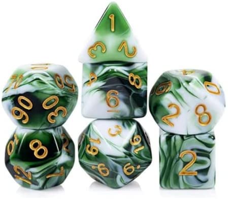 Polydice set Marmer groen