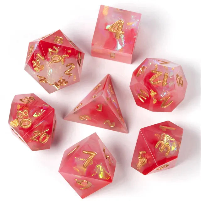 Sharp edge dice Roze