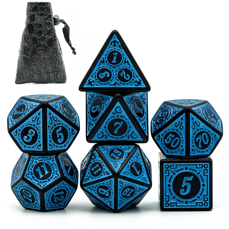 Polydice set met gratis luxe leren dice bag