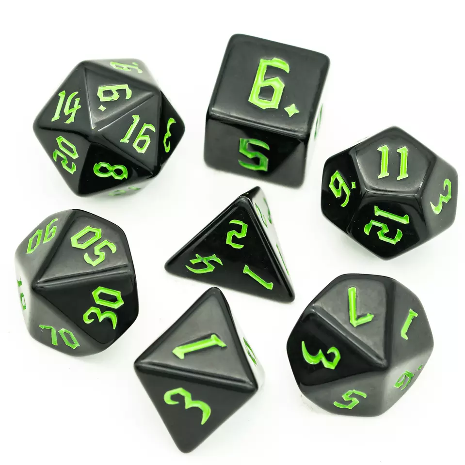 Polydice set groen