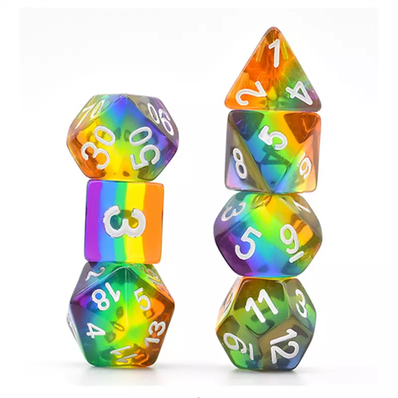 Polydice set Rainbow Dice set