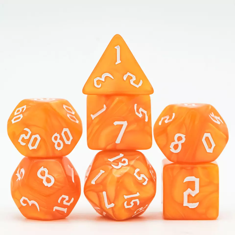 Polydice set Oranje