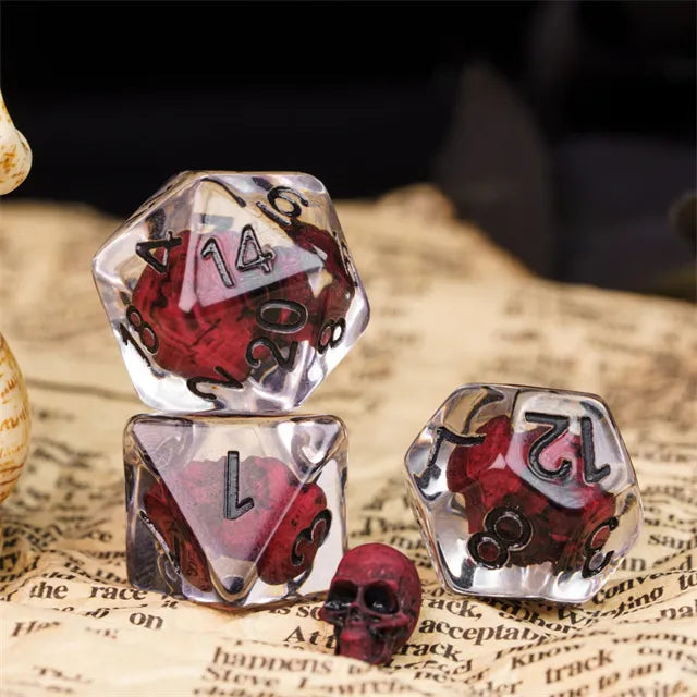 Skull head dice set