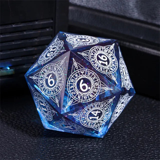 Galaxy Twelve Constellations 55mm D20 dice