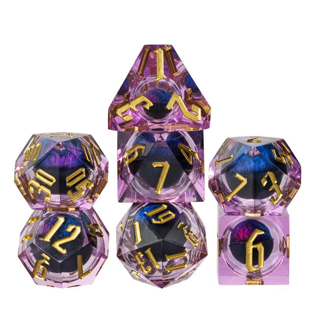 Moving Liquid Core Eye Bal Dice Set