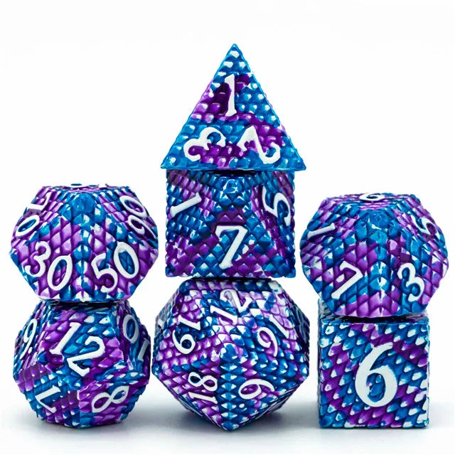 Metal dice(Dragon Scale) available in 7 colors