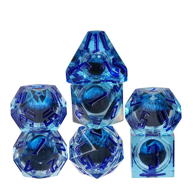 Moving Liquid Core Eye Bal Dice Set