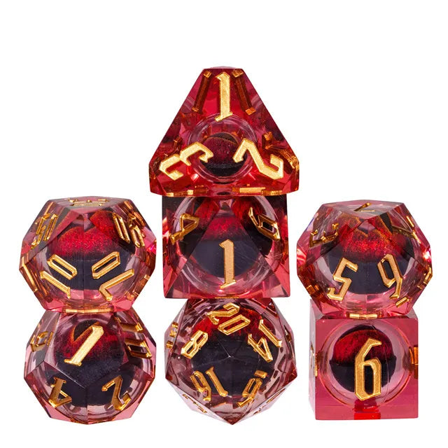 Moving Liquid Core Eye Bal Dice Set