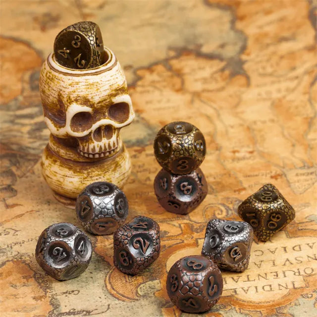 Barrel plating Metal dice set