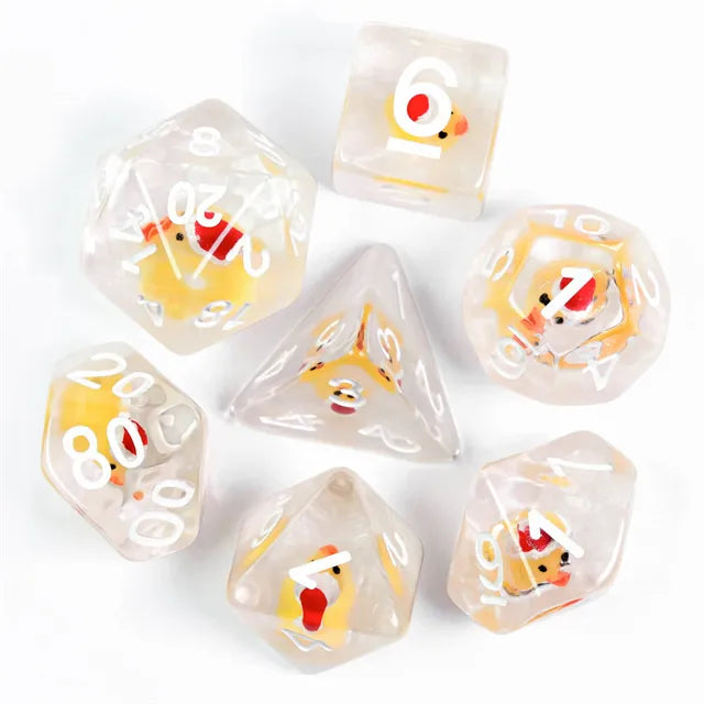 Quacktastic Holiday Dice Set! Polydice set met kerst eendje