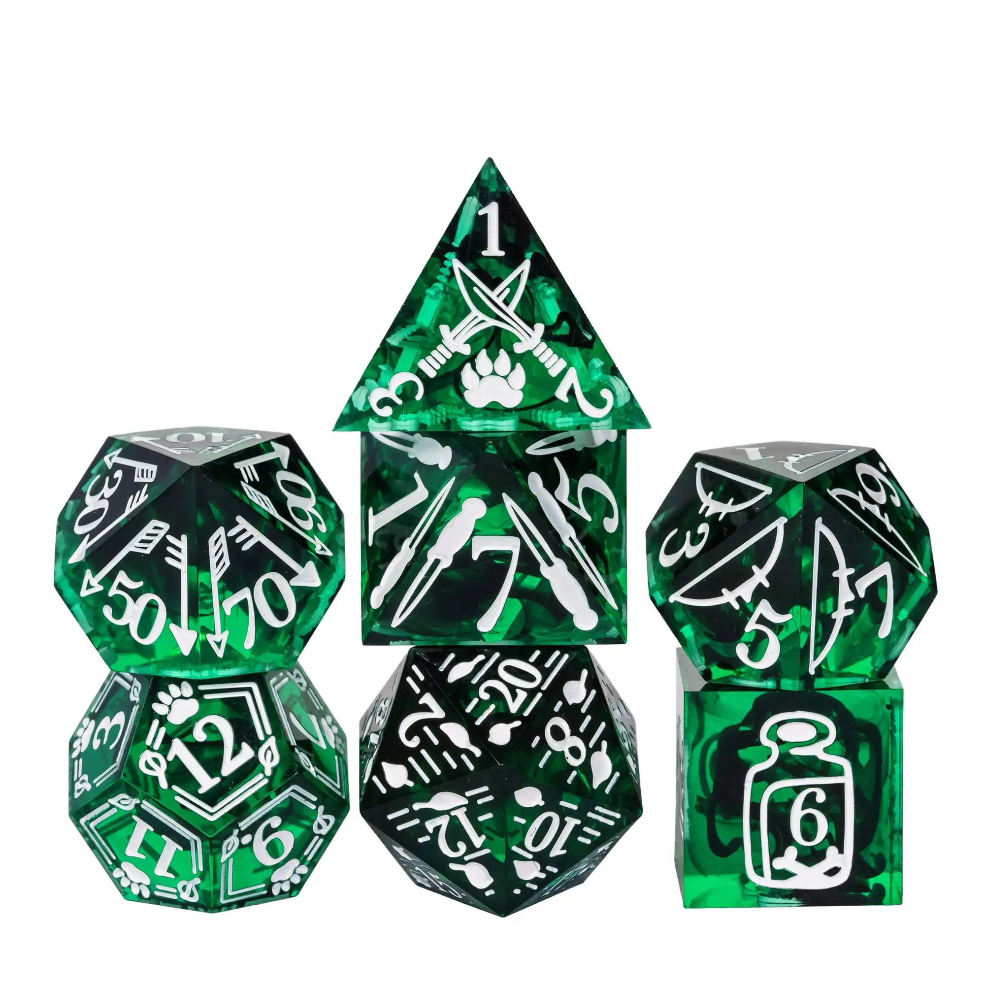 Handmade sharp edge Pattern Dice set