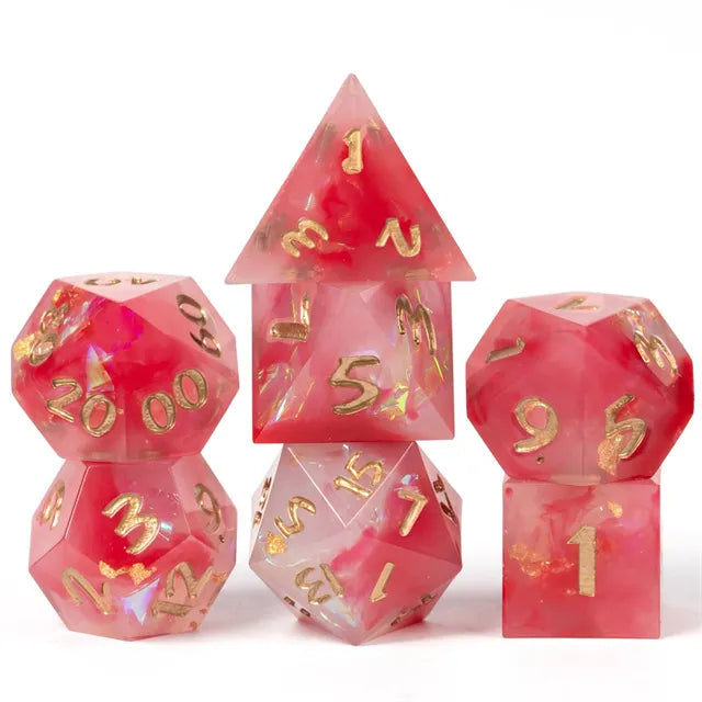 Sharp edge dice Roze