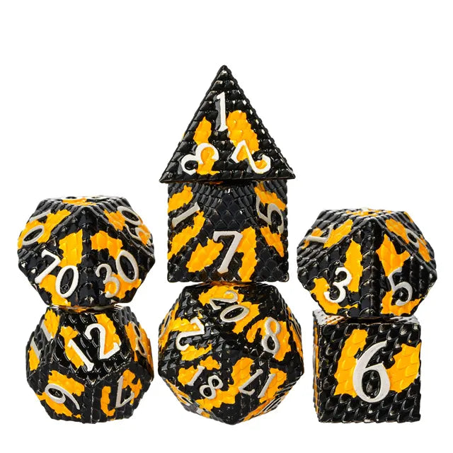 Metal dice(Dragon Scale) available in 7 colors